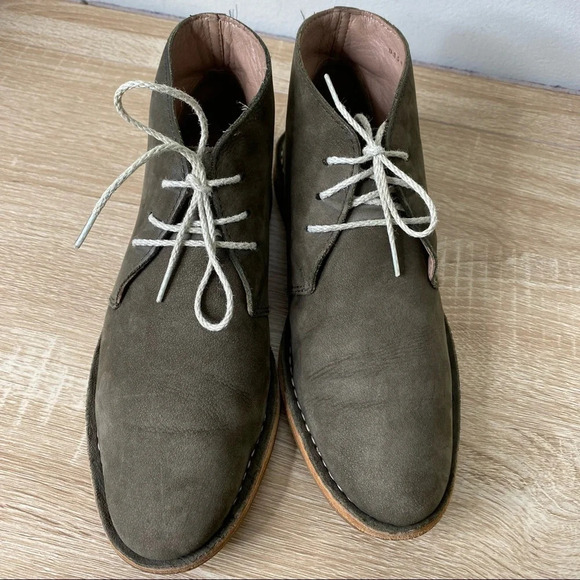 Cole Haan Olive Green Jane II Loden Nubuck Suede Chukka Booties Women's Size 6 - Picture 7 of 11